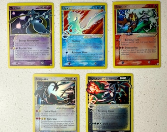 Gold Star Best Sellers Set of 5 Holographic Pokemon Proxy Replica Cards