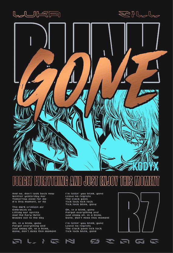 ALIEN STAGE - Blink Gone Copper Foil Poster Print - 11x17