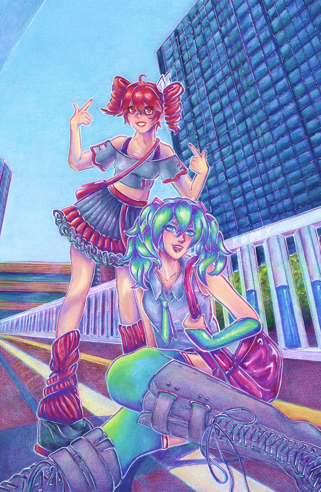 Hatsune Miku Kasane Teto Vocaloid Fashion Art Print 4x6 8x10 Etsy