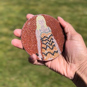 Fearless Era Magnet, Handmade Taylor Inspired Diamond Art, Shimmery Gold Fridge Decor
