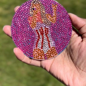 Lover Era Magnet, Handmade Taylor Inspired Diamond Art, Sparkly Pink Fridge Decor