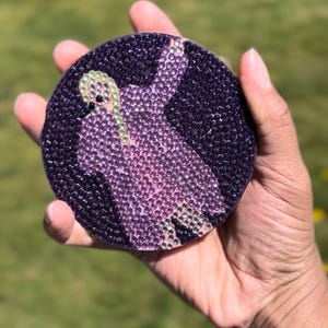 Midnights Era Magnet, Handmade Taylor Inspired Diamond Art, Sparkly Purple Fridge Decor