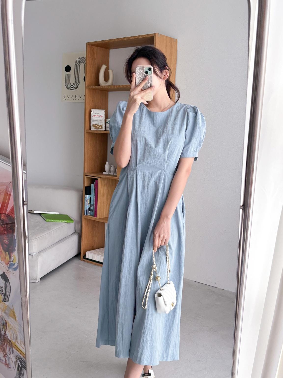 Korean Blue Dress Women - Etsy