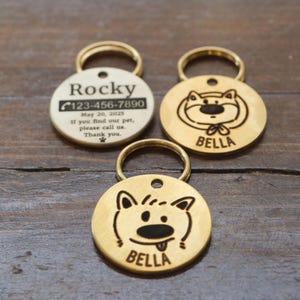 Pet tag Dog Tag Dog Collar Tag Personalized Cat Tag Custom Cat Collar Tag Cat ID Tag Dog ID Tag Dog Name Tag Engraved Pet Tag Cat Name Tag