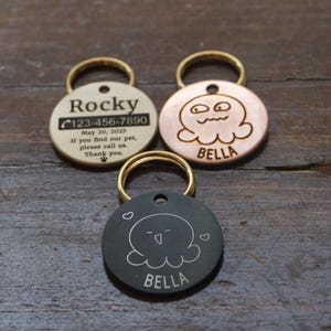 Pet tag Dog Tag Dog Collar Tag Personalized Cat Tag Custom Cat Collar Tag Cat ID Tag Dog ID Tag Dog Name Tag Engraved Pet Tag Cat Name Tag