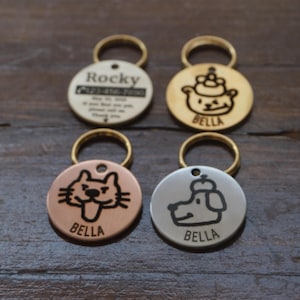 Pet tag Dog Tag Dog Collar Tag Personalized Cat Tag Custom Cat Collar Tag Cat ID Tag Dog ID Tag Dog Name Tag Engraved Pet Tag Cat Name Tag