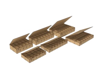 Organizer Box Set – Laser Cut Compartment Boxes svg dxf cdr pdf for 3mm material