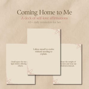 Nach Hause kommen zu mir Affirmationskarten | Selbstliebe Printable Deck | Digitaler Download | Heilung, Empowerment, Achtsamkeitskarten