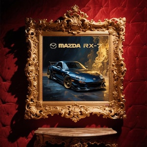 Mazda RX-7 Car Poster | Printable Mazda RX-7 Wall Art | Mazda RX-7 Car Illustration | Digital Download  | Luxury Car Artwork