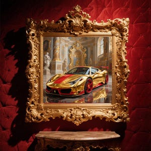 Ferrari 458 Italia Car Poster | Printable Ferrari 458 Italia Wall Art | Ferrari Car Illustration | Digital Download  | Luxury Car Artwork