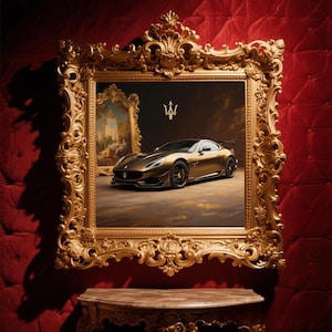 Maserati Granturismo Car Poster | Printable Maserati Wall Art | Car Illustration | Digital Download for Car Lovers | Luxury Car Artwork