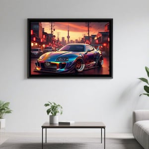 BMW Supra Digitale Kunst | PNG- und SVG-Datei | JDM Auto Design für Aufkleber, Poster, T-Shirt | Modifizierte Auto Illustration | Digitaler Download