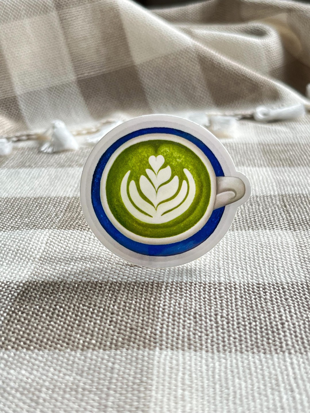 Matcha Latte Vinyl Sticker, Cute Kawaii Green Tea Sticker for Planners ...