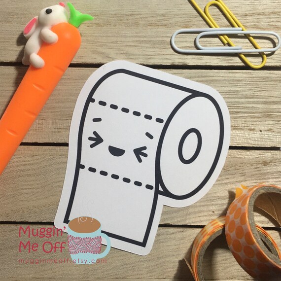 Toilet Roll Sticker Toilet Paper Bog Roll Large Sticker Etsy