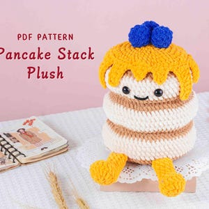 Pancake Stack Plush Crochet Pattern, Breakfast Amigurumi Pattern, Cute Food Plushie PDF, Pancake Plush Toy PDF, Handmade Food Gift Idea