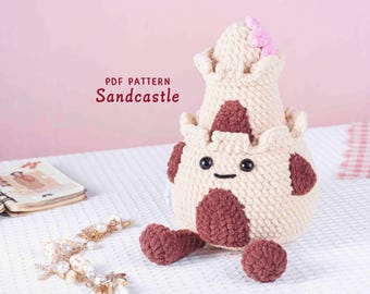 Sandcastle Crochet Pattern, Amigurumi Crochet Pattern, Summer Ocean Soft Decor, Beach Toy Plush PDF, Kawaii Amigurumi Toy PDF