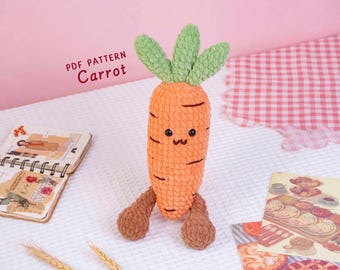 Carrot Crochet Pattern, Easter Dessert Home Decor, Holiday Table Display Accent, Seasonal Shelf Table Style, Digital PDF Pattern