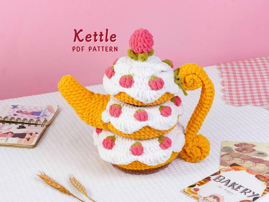 Kettle Pattern Kettle Crochet Pattern, Kettle Amigurumi Pattern, Kitchen Decor Crochet ...