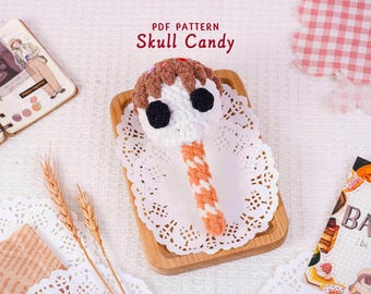 Skull Candy Crochet Pattern, Halloween Amigurumi Crochet Pattern, Halloween Skull Candy Crochet Pattern, Halloween Candy Crochet Pattern
