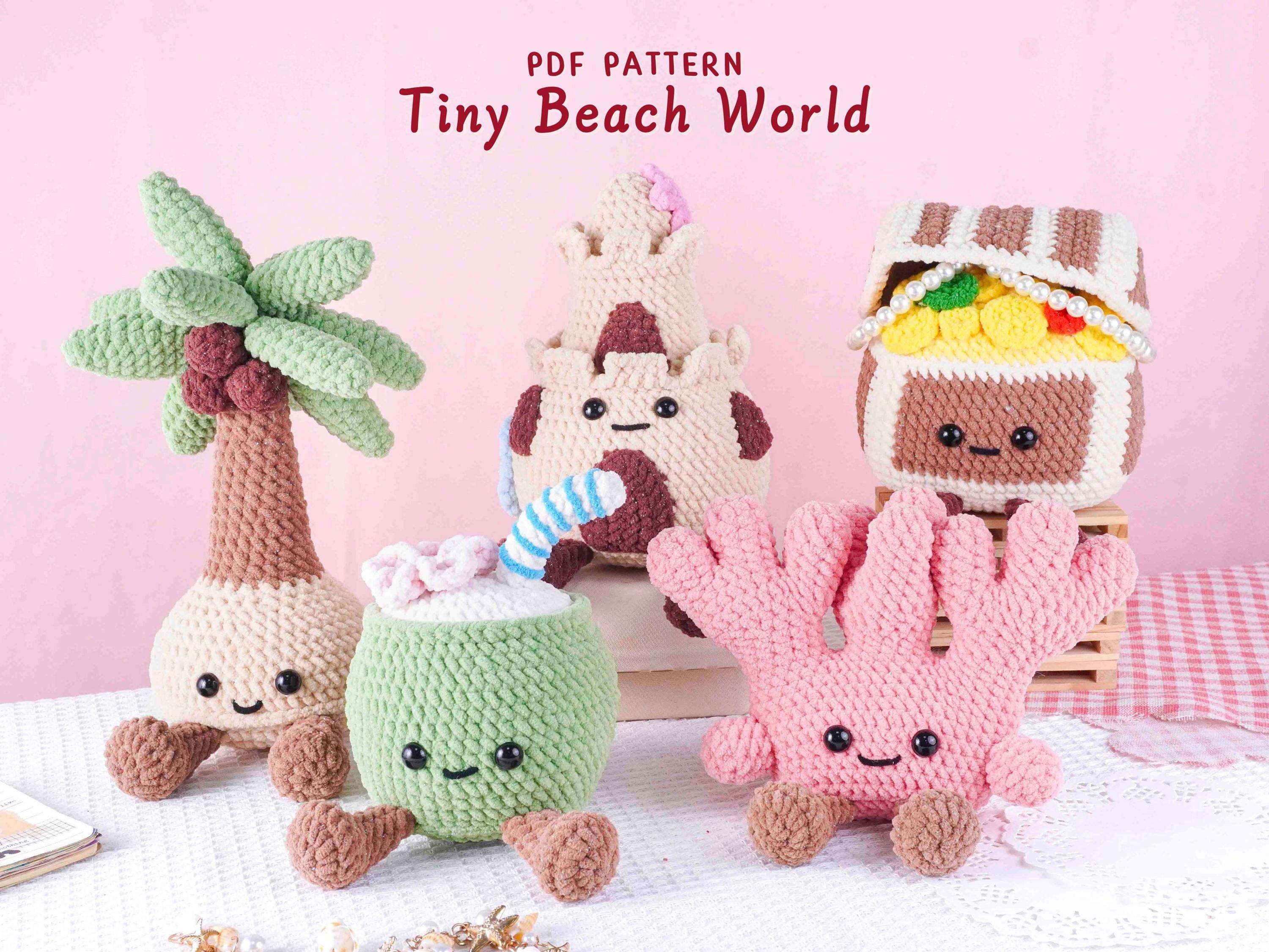 Tiny Beach World Crochet Patterns Bundle | Baby Coral Pattern