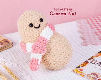 Cashew Nut Crochet Pattern, Handmade Soft Toy Guide, No Sew Plush DIY Download, Beginner Friendly Stuffed Making Instructions, PDF Pattern
