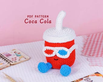 Cola Cola Crochet Pattern, Amigurumi Drink Pattern, Amigurumi Drink PDF Tutorial, Handmade Plush Toy, DIY Plush Pattern, PDF Tutorial