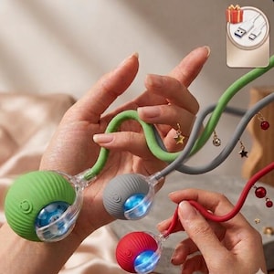 New interactive cat toy, automatic and electric rolling ball with a fake tail, rechargeable, training