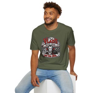Vlad's Waffle House Vampire Diner T-Shirt | Just One Bite, Late Night image 17
