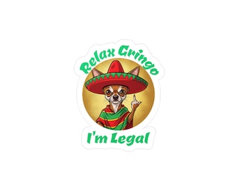 Funny Chihuahua Sticker: Mexican Hat, Laptop Decal - Bold Humor Gift