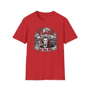 Vlad's Waffle House Vampire Diner T-Shirt | Just One Bite, Late Night image 7
