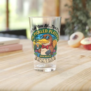 Eingelegtes Platypus Pintglas: Einzigartige Barware für Bierliebhaber