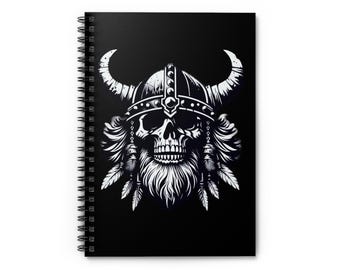 Viking Skull Helmet Spiral Notebook | Ruled Notebook
