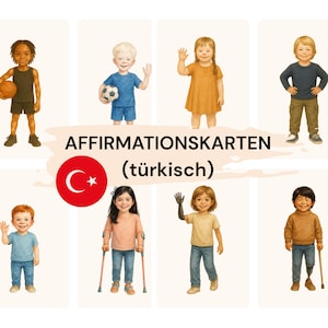 Turkish affirmation cards for ALL children | Printable conversation cards & encouragement cards | Making diversity and inclusion visible