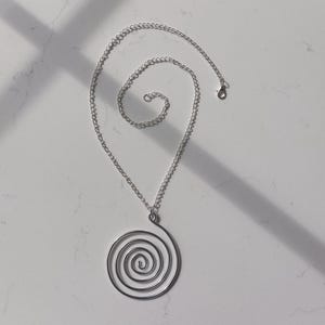 Silver spiral necklace