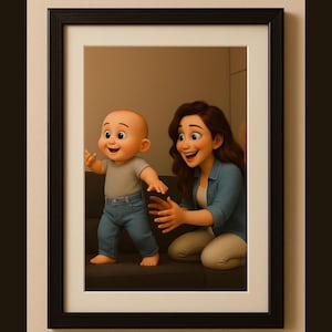Custom Pixar-Style Baby Portrait – Turn Your Baby’s Photo into a Cartoon Character