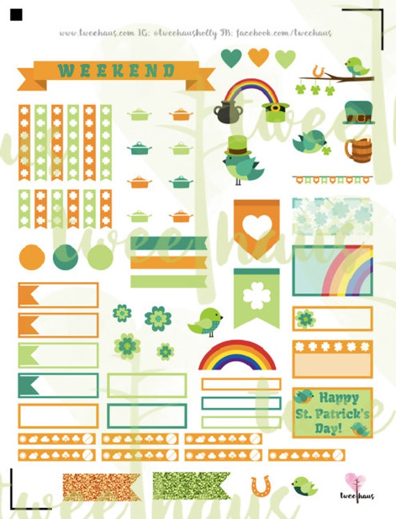 St Patricks day planner or purse tassel dangle