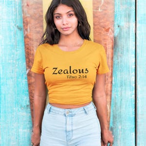 Faith-Inspired Women&#39;s Favorite Tee | Zealous | Christian Apparel, Scripture Shirt, Inspirational Outfit, Gift for Her, Casual Wear