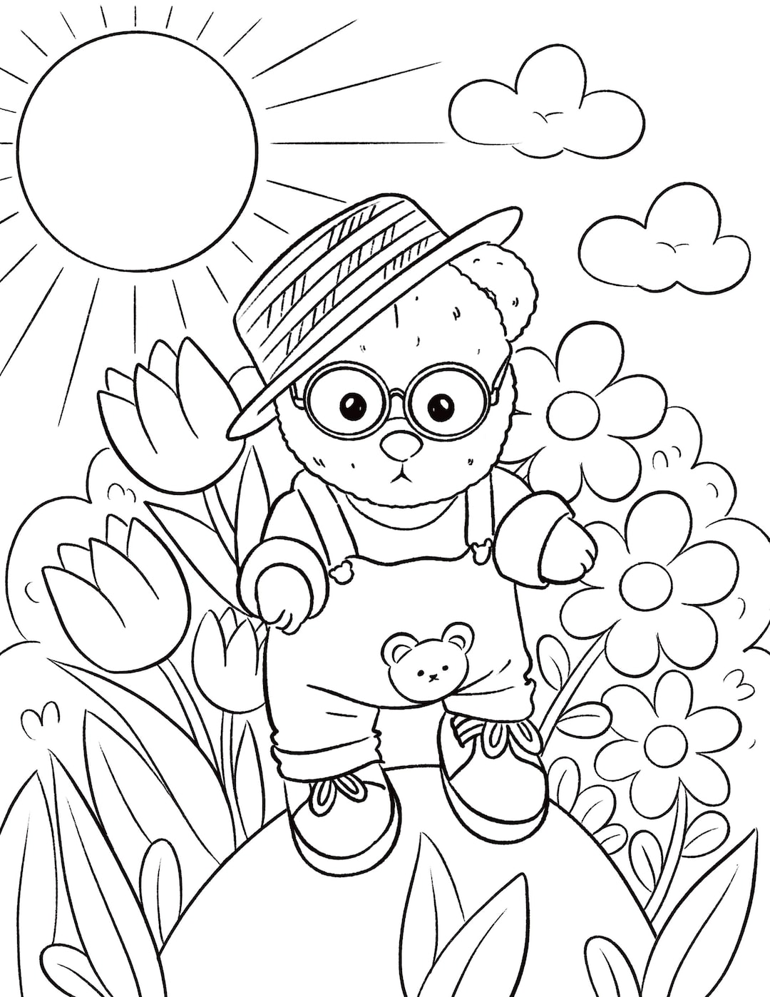 Single Coloring Page - Etsy