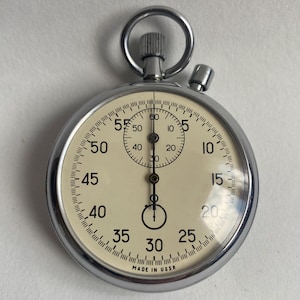 Sports chronometer USSR, Vintage mechanical stopwatch
