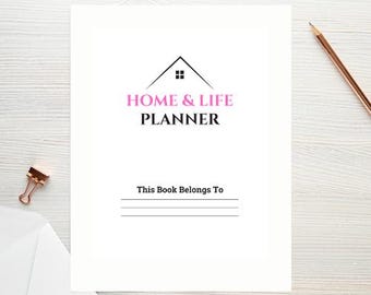 Minimalist Home and Life Planner PDF | Printable Daily, Budget, Meal, and Habit Tracker | Undated Planner Instant Download