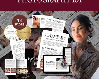 Lash & Brow Photography Guide, Beauty Branding Photography, Lash Tech Marketing, 11 Pages Brand Photography, Digital Download