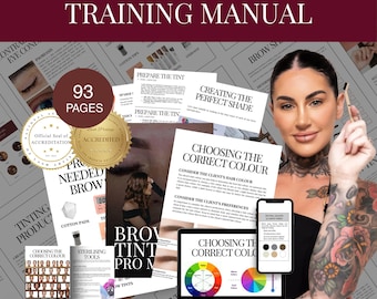 Lash and Brow Tinting | 93 Pages Training Manual