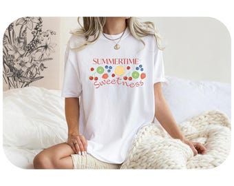 Fruit Graphic Tee: Vintage-Inspired Summer T-Shirt