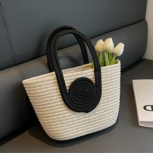 Cotton Rope Cotton Rope Woven Handbag Woven Versatile Tote Bag