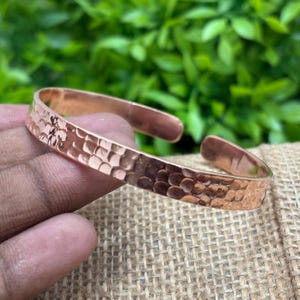 Copper Bangle | Adjustable Band Bangle | Handmade Copper Bangle | Unisex Bangle | Hammered Bracelet | Gift For Her