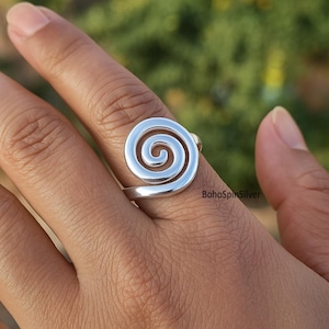 925 Sterling Silver Spiral Ring | Handmade Minimalist Jewelry | Swirl Ring for Women | Unique Gift for Her | Easter & Mother’s Day Jewelry
