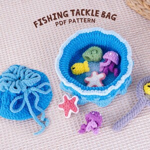 Angeltasche Häkelmuster, häkeln Muster, häkeln Muster, Fisch häkeln, Seestern häkeln, Oktopus häkeln