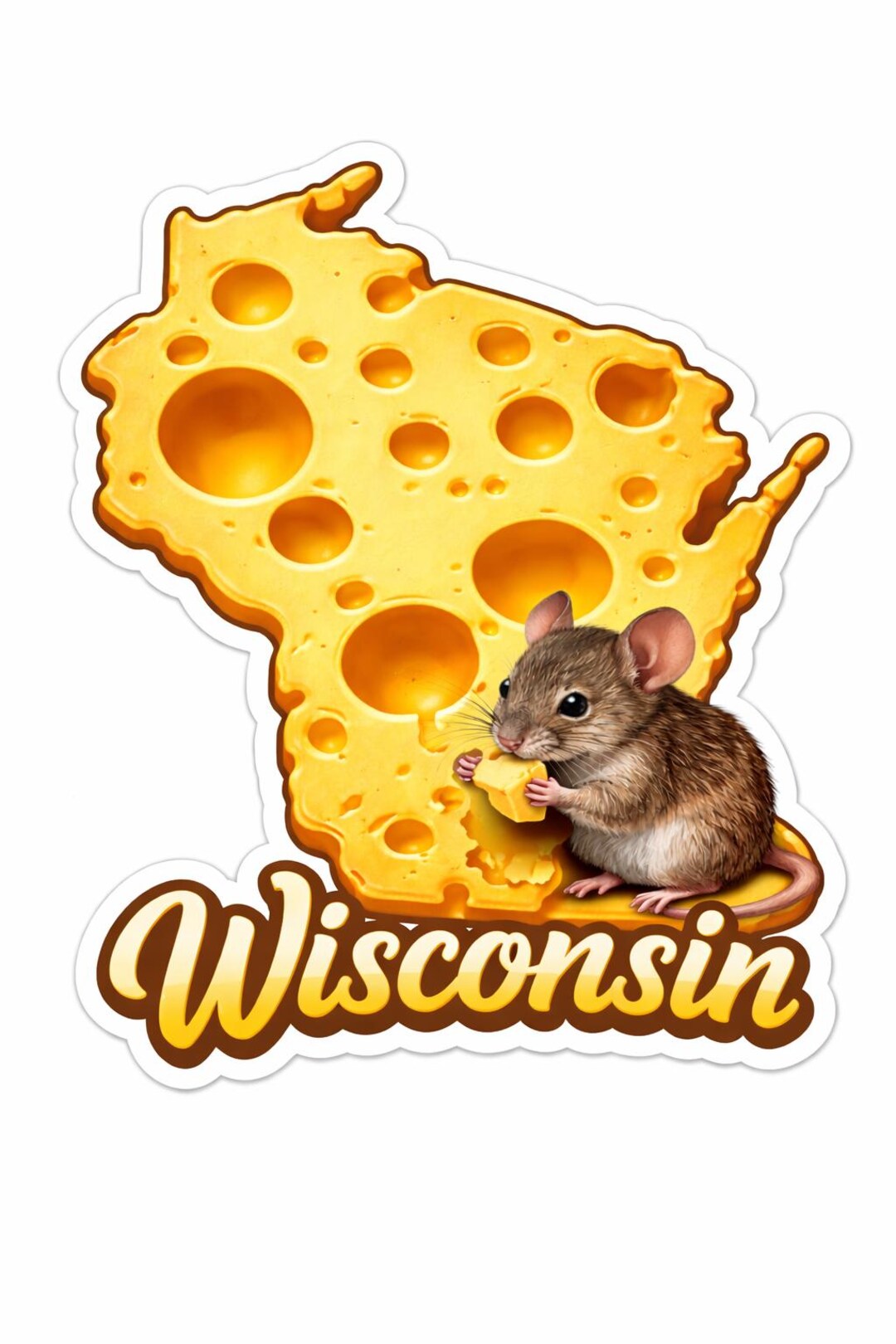 Wisconsin Cheese Sticker - Etsy