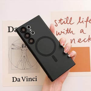 Magnetic-Ready Matte TPU Case for Samsung Galaxy S24 S23 S22 S21 Ultra Plus – Soft Shockproof Wireless Cover