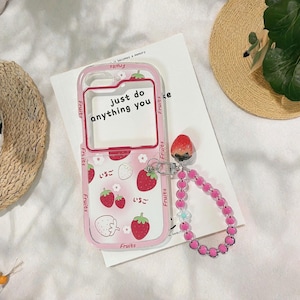 Berry Süße Handyhülle für Samsung Galaxy Z Flip 3 4 5 6 - Erdbeer- und Blaubeermuster Hartschalen-Abdeckung
